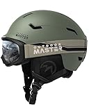 OutdoorMaster Skihelm-Set, Snowboard-Helm mit Brille für Erwachsene - 12 Belüftungsöffnungen - Skihelme für Männer, Frauen und Jugendliche