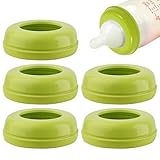 Schraubverschlüsse für Babyflaschen – 5er-Pack Ersatzringe, BPA-freie Konstruktion, sicheres, auslaufsicheres Design, leichte Konstruktion mit festem Gewinde | Baby-Fütterungszubehör für Milchflaschen