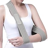 Aoreun Armschlinge, Schulter Einstellbar Arm Schulterschlinge 160cm,Leicht Komfortabel Armschlaufe,Armschlinge Schulter, Medizinische Armschlaufe für gebrochenes Handgelenk, ausgerenkte Schulter-Grau