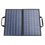 2 USB 1 Typ C 1 DC -Port Polykristalline Silizium Tragbares Faltbaren Solarpanel -Ladegerät mit Winkelmessgerät für Telefon Tablet Outdoor Solar Panel Kit 80W Gartenarbeit