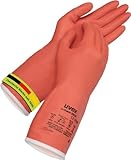 Uvex u-chem 3500, 1 Paar - Chemikalienschutzhandschuh gegen Aceton, Putzmittel, Kleber & Lösungsmittel - robust & flexibel - orange