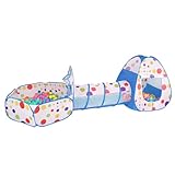 Kinderspielzelt drinnen, Kinderspieltunnel | Zusammenklappbares Spielzelt für Kleinkinder, Tunnelzelt für Kinder,Vielseitiges Spielzelt mit Kriechtunnel, Ballgrubenzelt für das Spielzimmer und das Woh