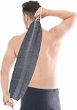 Migliore Wear Rückenbürste für Körperpeeling, Doppelseitige Badebürste Rückenschrubber, Natürliche Dusche Körperbürste mit 2 GRIFFE, Rücken Waschhilfe zum Entfernen Abgestorbener Haut