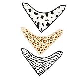 CORHAD 3 Stück Bandana Lätzchen Verstellbar mit Weichem Baumwollfutter für Neugeborene Jungen und Mädchen als Stilvolles Praktisches Zubehör und Erstausstattung