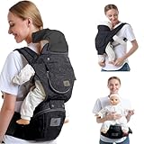 Wenbones Adapt Babytrage für Neugeborene ab Geburt, 3-Positionen SoftTouch Cotton Ergonomische Babybauchtrage Rückentrage Baby-Tragetasche, einfach anzulegen, ideal für freihändiges Elterndasein