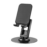 IBISTORA Handy-Ständer, vollständig faltbar, Winkel, höhenverstellbar, Handy-Halterung, Dock, Aluminium, Schreibtisch, kompatibel mit iPhone 16, 15, 14, 13, 12, 11 Pro Max XR X 8, Huawei, Galaxy, alle