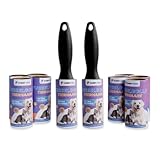Furry Free fusselrolle tierhaare extra stark - 600 blatt fusselrollen set - fusselroller kleidung, boden usw - fusselrollen großpackung xxl 10 fusselrollen aufsätze à 60 bl. & 2 fusselrollenhalter