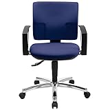 Topstar Bürostuhl Pro 30 chrom, PU39AG26 Stoff blau, Gestell chrom