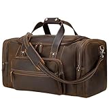 Große Reisetasche aus echtem Leder im Vintage-Stil, Gepäcktaschen for Männer, Duffle Weekender
