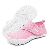 Racqua Kinder MäDchen Wasserschuhe Schwimmen Strand Aqua Schuhe Kinder Meer Surfen Bootfahren Schnell Trockenen Pool Leichte Slipfree Nasse Schuhe FüR Kinder MäDchen Jungen Rosa 31