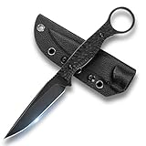 SMITH CHU Outdoor Messer Feststehende Klinge mit Kydex Scheide, hergestellt aus 5Cr15MoV Stahl, Stonewashed Full-Tang Survival Messer mit G10-Griff, Geschenk für Männer