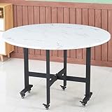 Ausziehbarer klappbarer Esstisch mit herunterfallendem Blatt, zusammenklappbares Design und Rollen für vielseitige Küche, Büro und Arbeitszimmer