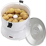 GAFENO Elektrischer Kartoffelschäler, Kartoffelschäler mit EIN-Knopf-Antrieb, automatisch rotierende Kartoffelschälmaschine, 1 kg Kapazität, automatischer Salatrotator, tragbarer Gemüsedörrapparat