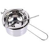 Toddmomy 1 Satz Schmelztiegel -Set Doppelkessel-Schmelztiegel Käse Schokolade schmelzen geformt Butter Schmelztiegel Kochen Schokoladen -Doppelkessel Fondue-Topf Rostfreier Stahl Silber