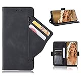 SHIEID Handyhülle für HTC U23 Pro/U23 Hülle, Schutzhülle Handy Lederhülle PU Leder Hülle Brieftasche Handytasche Cover Kompatibel für HTC U23 Pro/U23 Ledertasche, Schwarz