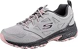 Skechers Damen Hillcrest Pure Escapade Walking-Schuh, Gray Leather Mesh Pink Trim, 38 EU