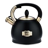 2.8L Flötenkessel Wasserkessel für Induktion, Edelstahl-Teekessel für alle Herdarten