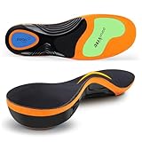 Orthopädische Einlegesohlen für Herren & Damen, Plantar Fasciitis Fußgewölbestütze Einlagen Schuhe für Fersensporn, Plattfuß, Fußschmerz, Komfort Memory Foam Schuheinlagen