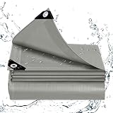 WOLTU Abdeckplane wasserdicht 1,5x2 m Plane mit Ösen 140 g/m² PE Schutzplane Gewebeplane UV-beständig wetterfest reißfest Abdeckung für Gartenmöbel Pool Holz Auto Boot, Grau
