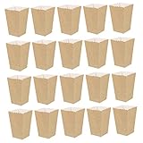 NOLITOY 50 Stück Trockenfrüchte-popcorn-box Partyzubehör Aufschlag Tablett Kleine Popcornschachteln Popcorntüten Aus Papier Pastell Junge Dekoration Rustikal Mini Khaki Kraftpapier