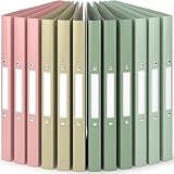 ACROPAQ - 12 x Ringbuch A4 - Mit 2 Ringen, Mit Rückenetiketten, Rückenbreite 2,5 cm, Erde, Natur Farbkollektion - Ringhefter, Ringordner, Ordner A4 Schmal, Ringmappe A4, Schulordner