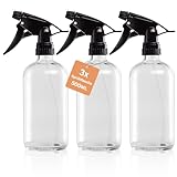 Etievort Sprühflasche, 500 ml (3 Packungen), Sprühflasche, wiederverwendbar, Wassersprühgerät, Sprühflasche, Sprühflasche