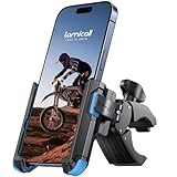 Lamicall Handyhalterung Fahrrad, Motorrad Handyhalter - [1s-Sperre] Handy Fahrradhalterung für Kamera, 360° Drehbare Universal Handy Halterung Fahrradlenker für iPhone 16 15 14, Samsung, Smartphone