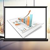 Tragbare Projektionsleinwand, 20 Zoll, 30 Zoll, 40 Zoll, 50 Zoll, einziehbare Desktop-Projektionsleinwand, 4K, manuell hochziehbare Filmleinwand für Heimkino, drinnen und draußen, knitterfre
