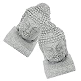 ABOOFAN 2St Buddha-Ornamente Aquarium- Brunnen Garten-Buddha-Skulptur Zen-Buddha-Rahmen Auto Buddha Statue Buddha Figuren dekorative Buddha-Statue kleine Buddha-Statue Blausteinpulver