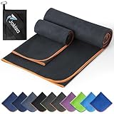 2 Stück Mikrofaser Handtuch Set (180x90cm Badetuch Groß+100x50cm Sporthandtuch), Schnell Trocknend und Kein Sand Strandhandtuch, Microfaser Handtücher für Fitness,Strand, Fitnessstudio, Camping