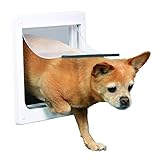 TRIXIE Pet Products Hundetür, 2-Wege-Verriegelung, Größe XS bis kleine Hunde, Weiß