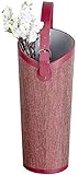 Msuiiixcccc Vintage Jute/Leder Multifunktions Aufbewahrungseimer Hotel Cafe Blumenarrangement Eimer 24,5X60cm (B)