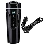 CHEOTIME Auto Elektrokocher Heizungskessel Becher Auto Zuhause Dual -Gebrauch Elektrokessel Wasserheizung Temperatursteuerung Zigarette hellere 12 V für Reisebereich Kaffee Tee