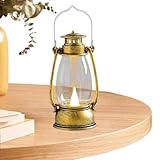 LED Camping Laterne - Retro Flackernde Flammenlaterne mit Griff | Tragbares Batteriebetriebenes Licht für Terrasse, Garten, , Weg, Tischdekoration, warme Farbbeleuchtung
