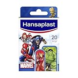 Hansaplast Kids Marvel Kinderpflaster (20 Strips), Wundpflaster mit MARVEL-Motiven zum Aufmuntern, schmerzlos zu entfernendes Pflaster