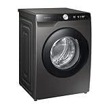 Samsung Waschmaschine, 8 kg, 1400 U/min, Ecobubble, Simple Control, WiFi SmartControl, SuperSpeed 59 Min, Inox/Schwarz, WW80T604ALXAS2