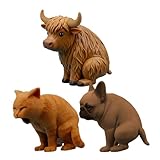 Lustiger Zahnpasta Spender, 3 Stück Zahnpastaspender Für Kinder, Tierform Leichtes Ausdrücken, Leicht Zusammendrückbare Deckel Haustierliebhaber, Kappenentferner Mit Katzen-Hund-Kuh-Design, Kätzchen