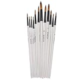 STOBOK 1 Aquarellmalerei Leinsamenöl Aquarellpinsel Ölpinsel Ölgemälde-Palette Acrylgemälde Malen Weiß