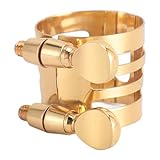 Sopran -Saxophon -Ligatur Messing Mundstück Ligatur Verstellbare Schrauben Gold Sopran Saxophon Metal Clip Stylish Design für Musiker