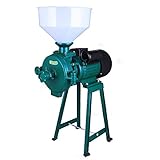 Elektrisch Getreidemühle Nussmühle Haushalt Mohnmühle Schrotmühle Kaffeemühle Getreidemühle für alle Getreidesorten - Weizen, Gerste, Mais, Hafer | Kornmühle zur Fütterung von Vieh/Tieren,1400 rpm,2.2