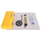 Brrnoo Chinesische Kalligraphie-Übungsset, Pinsel, Stift, Wasser, Schreibübung, Kopierbuch, Geschenkbox für Anfänger und Schreibbegeisterte, Hochwertige Materialien aus Bambuskeramik