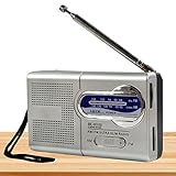 Tragbares Radio – UKW-Radio mit Am, Taschenradio mit klarem Klang | Weihnachtsgeschenk Walkman mit integriertem Lautsprecher und Kopfhöreranschluss für Eltern, Verwandte und ältere Menschen