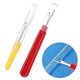 TENGEE 2 Stück Nahttrenner Set,Nahttrenner,2 Größen Faden Trenner,Nähen Nahttrenner,Saumtrenner Seam Ripper Set mit Schutzkappe,Faden Trenner Profi für Hand Nähen Sticken Kreuzstich DIY Werkzeuge
