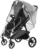 Regenschutz für Kinderwagen, Universal Regenverdeck Kinderwagen, Kinderwagen Regenschutz für Buggy und Sportwagen mit Großes Sichtfenster, gute Luftzirkulation, Schadstofffrei - transparent