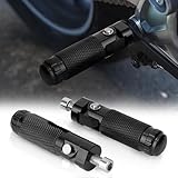 Lnopever Motorrad Fußrasten Cale Pied Moto Pliables Cale Pied Velo 90 Degré Universel 8mm Repose Pied Velo Cnc Aluminium (Paar, Schwarz)