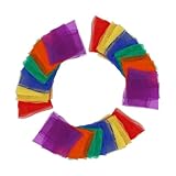 HEMOTON 18 Stück Teiliges Kleine Tanzschals aus Leichter Bunter Imitationsseide für Vielseitige Bühnen Kindergarten performance Dekorative Spieltücher Farblich Sortiert Zufällige Farbe