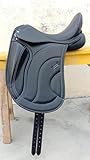 WILD RACE Leder-Dressur-Monoflap-Wechseleisensattel/Leather Dressage Monoflap Changeable Gullets Saddle (18')