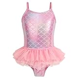 PinkSheep Badeanzug Mädchen Einteiliger Schnelltrocknend UV Schutz Schwimmanzug Badeanzug Kinder Mädchen 86-134/2-10 Jahre (DE/NL/SE/PL, Alter, 3 Jahre, 4 Jahre, Meerjungfrau)