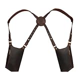 Tourbn Anti-Diebstahl-Unterarm-Umhängetasche Herren Leder Schultergurt Tasche Verstellbarer Riemen Verdeckte Packtasche Beidhändig Braun Retro