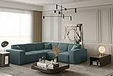 Friderik Modernes Ecksofa LUGA Corner – stilvolles und Komfortables Sofa mit Kissen, perfekt für jedes Interieur (Safira)